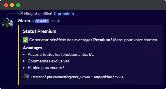 Aperçu de Avantages & Premium