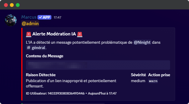 Aperçu de Modération Augmentée